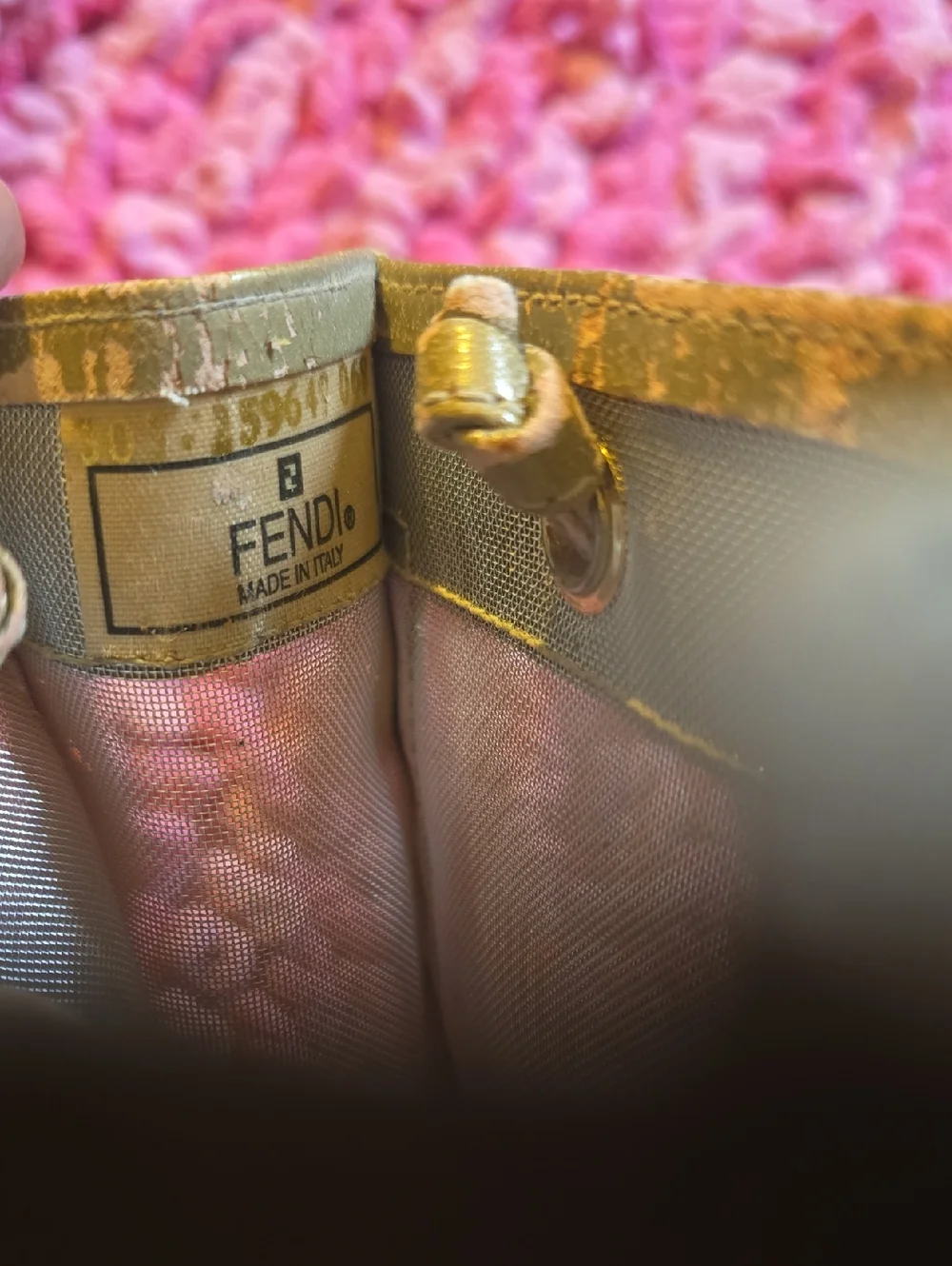 Fendi Mini Green Mesh Tote Bag - Picture 9 of 11